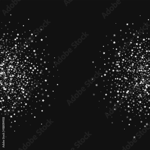 Amazing falling stars. Half circles with amazing falling stars on black background. Ravishing Vector illustration.