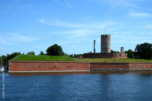 Obraz na płótnie Historic fortress Wisłoujście in Gdansk (Poland) w salonie