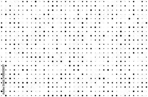 Dotted bckground with circles, dots, point different size, scale. Halftone pattern. 