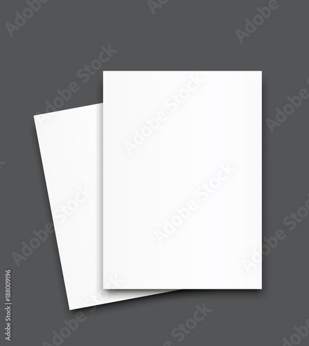 Set of Blank poster bi fold brochure mockup cover template