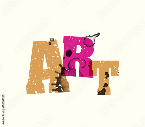 Art Concept Stamped Word Art Illustration