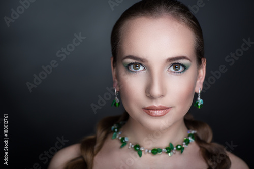 Green jewelry set