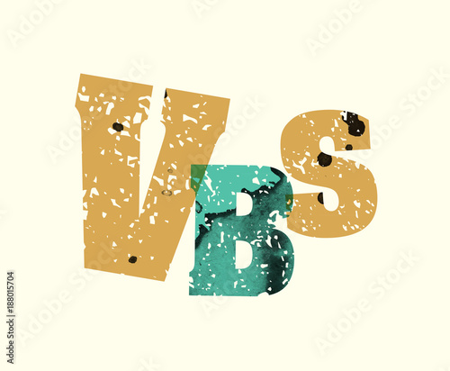 VBS Concept Stamped Word Art Illustration