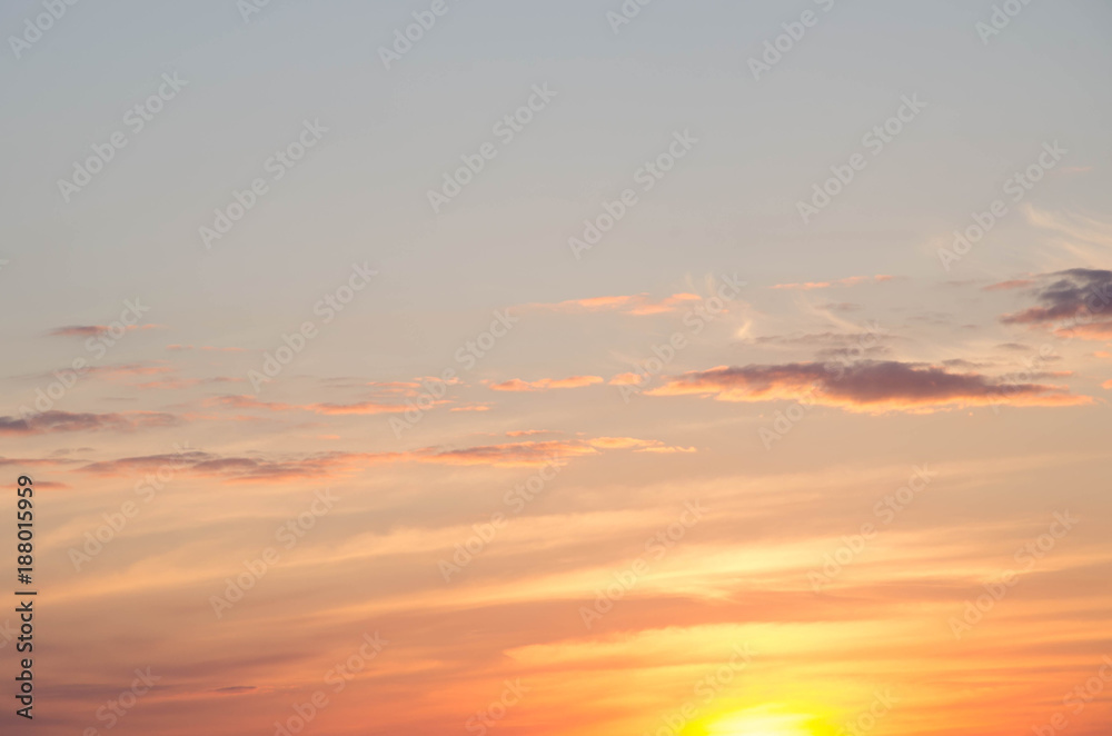 Sky with cloud at the evening. background sky clouds.