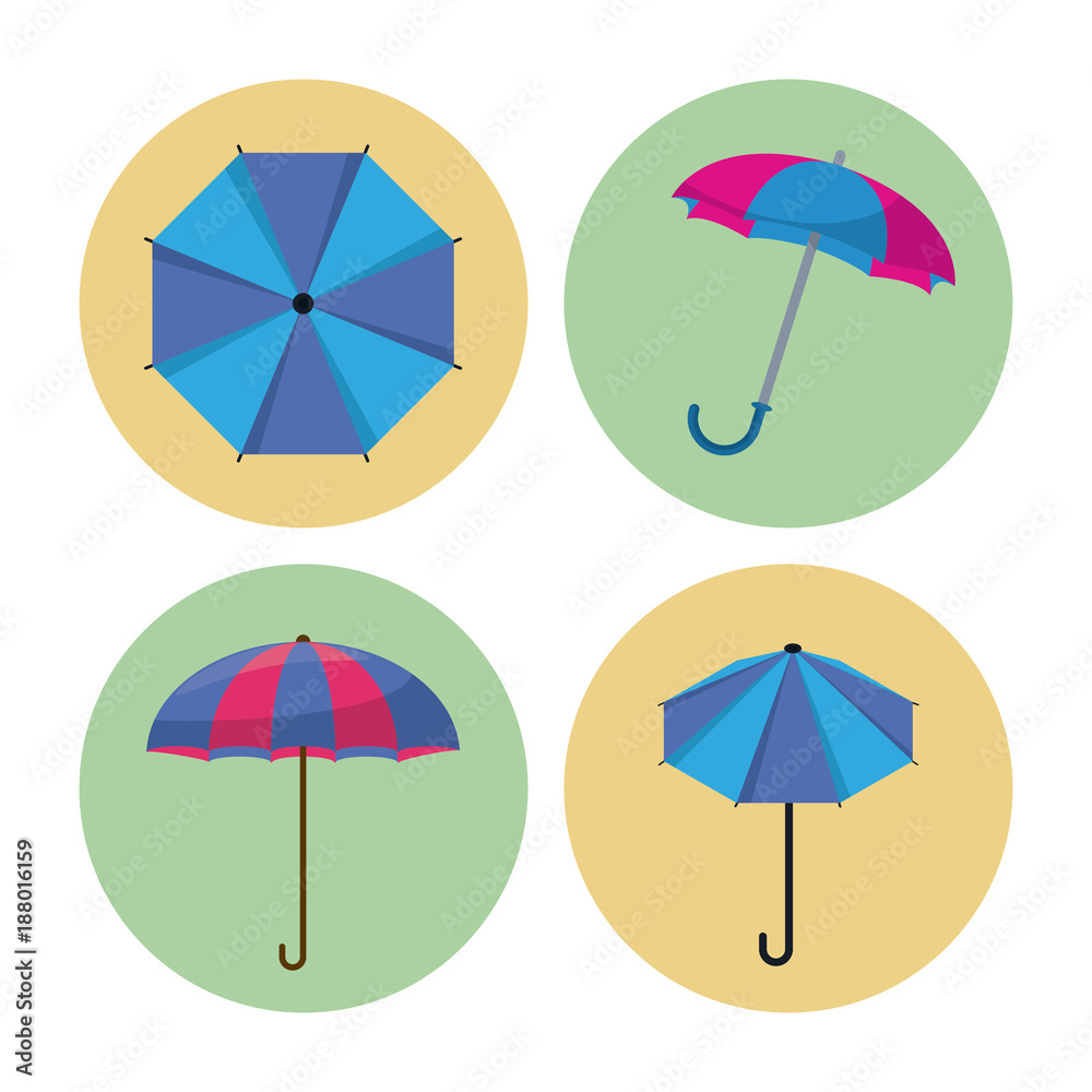 Obraz premium Umbrella icons set