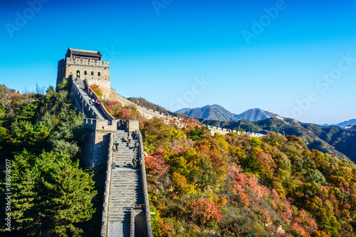The Great Wall of China. Located in Badaling, Beijing, China.