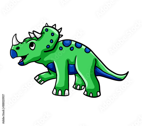 Happy Green Dinosaur