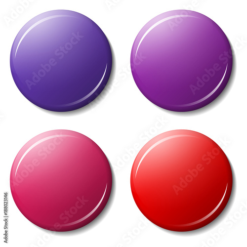 Collection magnet with shadow and color reflex, highlights.