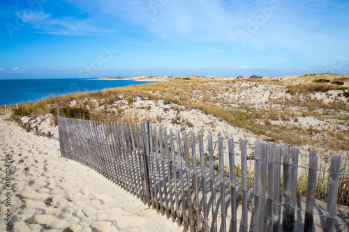 View Across the Dunes of the Delaware Bay at Cape Henlopen in Lewes, Delaware, Sussex County, USA photo