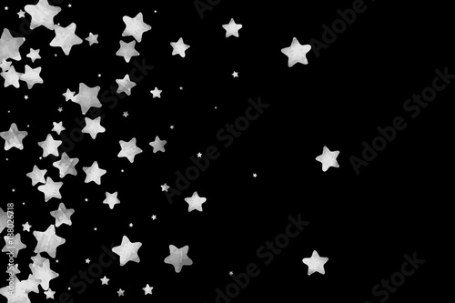 Silver star confetti.