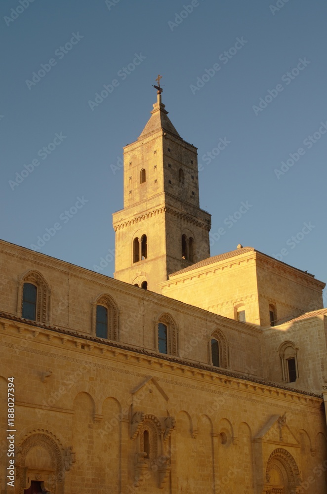 diversi piani prospettici della Cattedrale della Madonna della Bruna e di Sant'Eustachio Matera