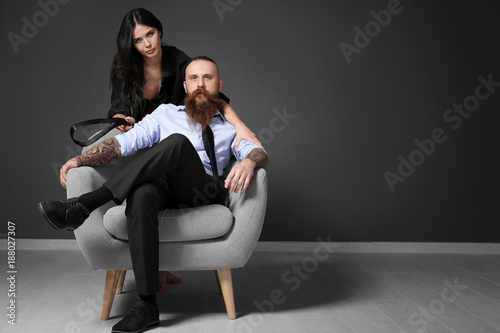 Attractive young couple indoors