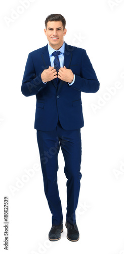 Handsome man in elegant sui...