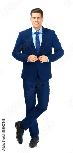 Handsome man in elegant sui...