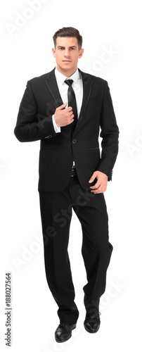 Handsome man in elegant sui...