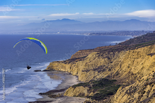 Hang glider soaring at Torrey Pines La Jolla California USA photo