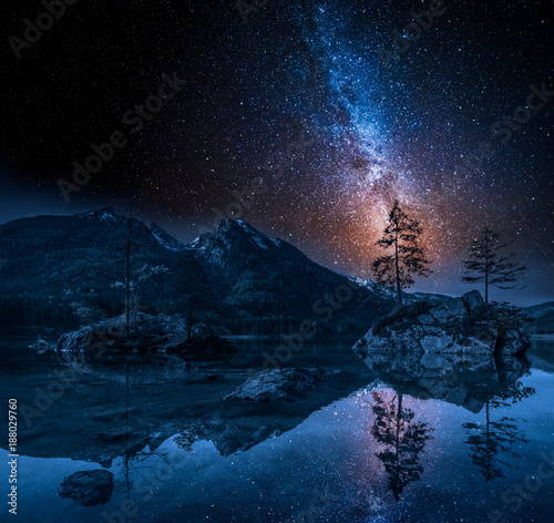 Milky way at Hintersee lake...