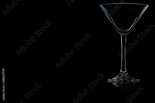 Empty cocktail glass.