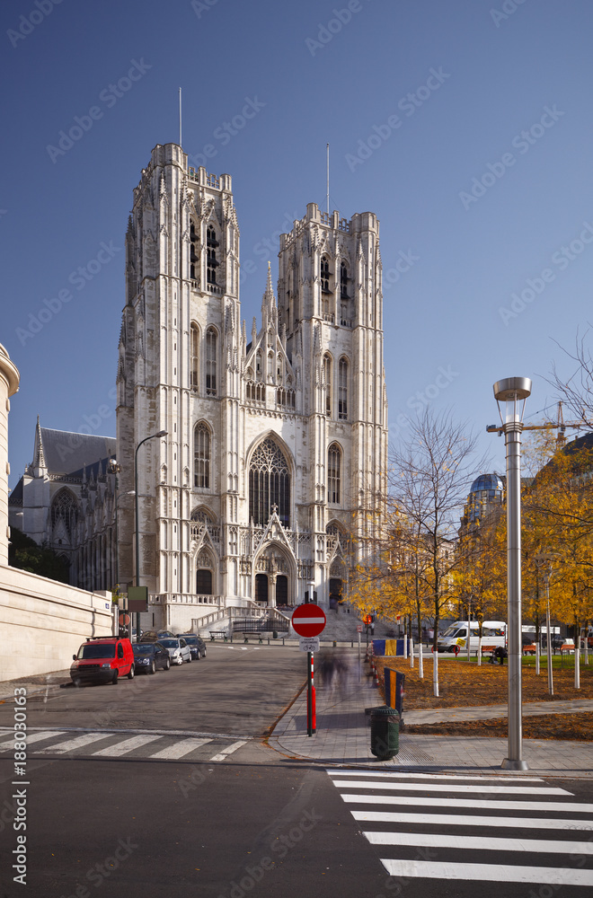 Cathedrale St. Michel et Gudule In Brussels