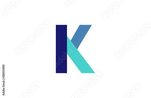 K Blue Ribbon Letter Logo Free Download K Blue Ribbon Letter Logo - GFXLoad