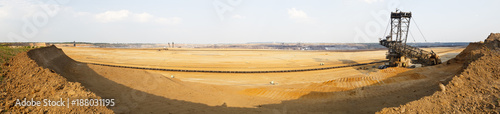 Bucket-Wheel Excavator In Mine Panorama