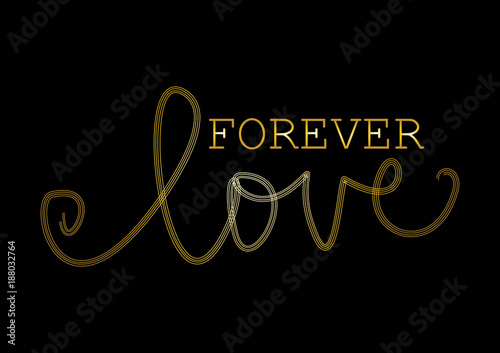 Love forever lettering
