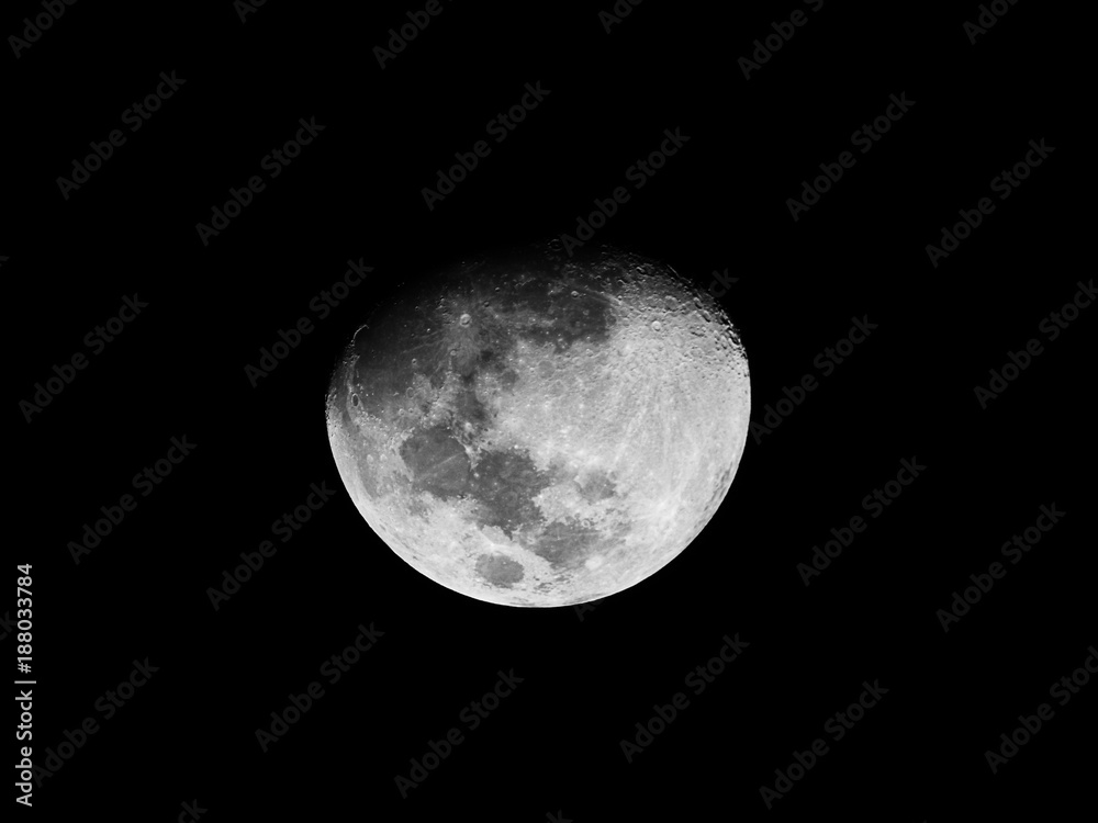 Obraz premium Moon phases as background / The Moon is an astronomical body that orbits planet Earth, being Earth's only permanent natural satellite. It is the fifth-largest natural satellite in the Solar System 