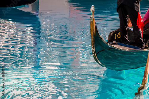 Gondola sailing in river tourist attraction © PIXERATTI
