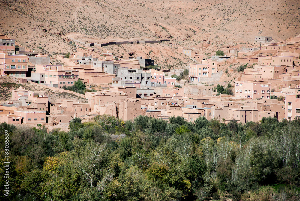 Tinerhir town in Morocco