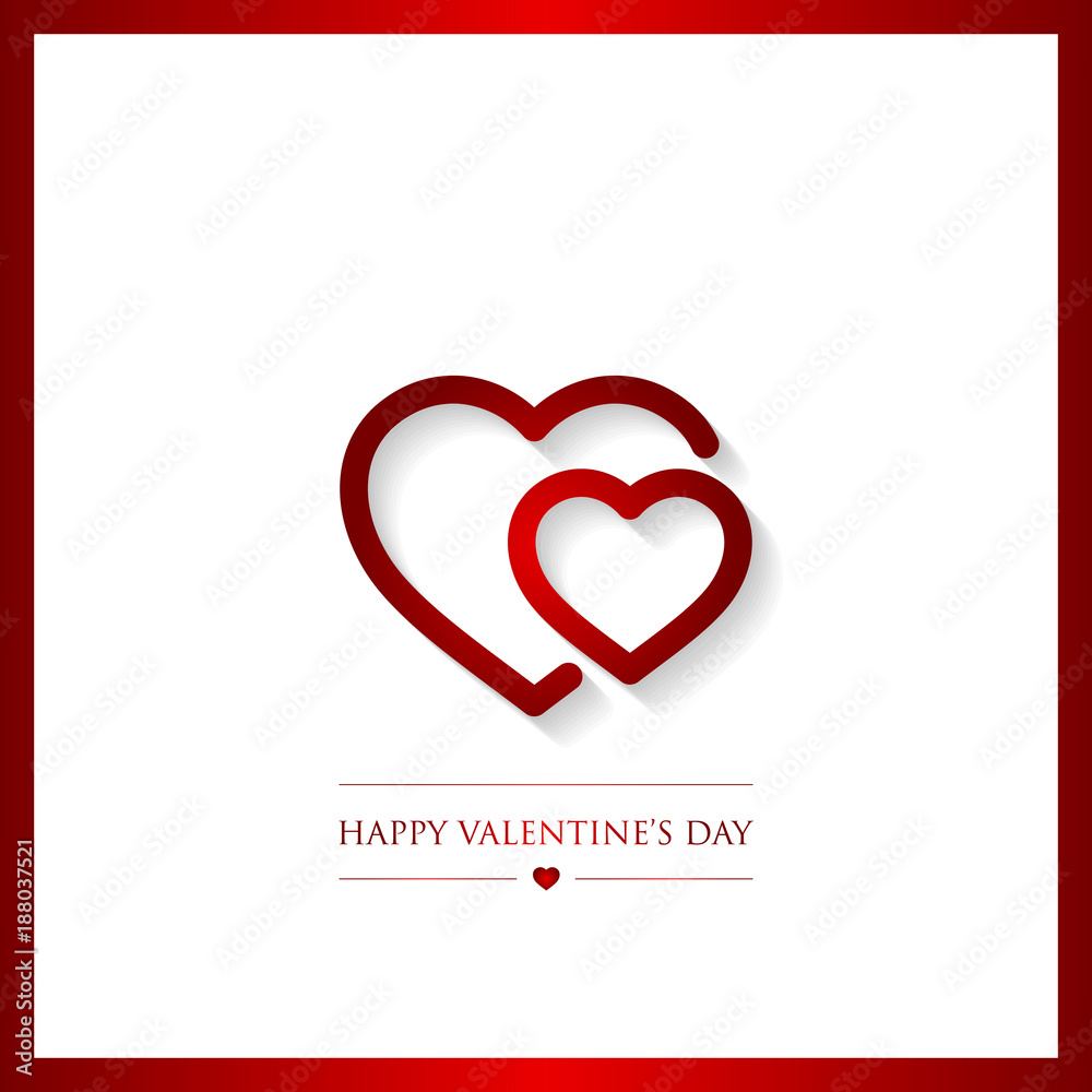 happy valentines day greeting card vector illustration