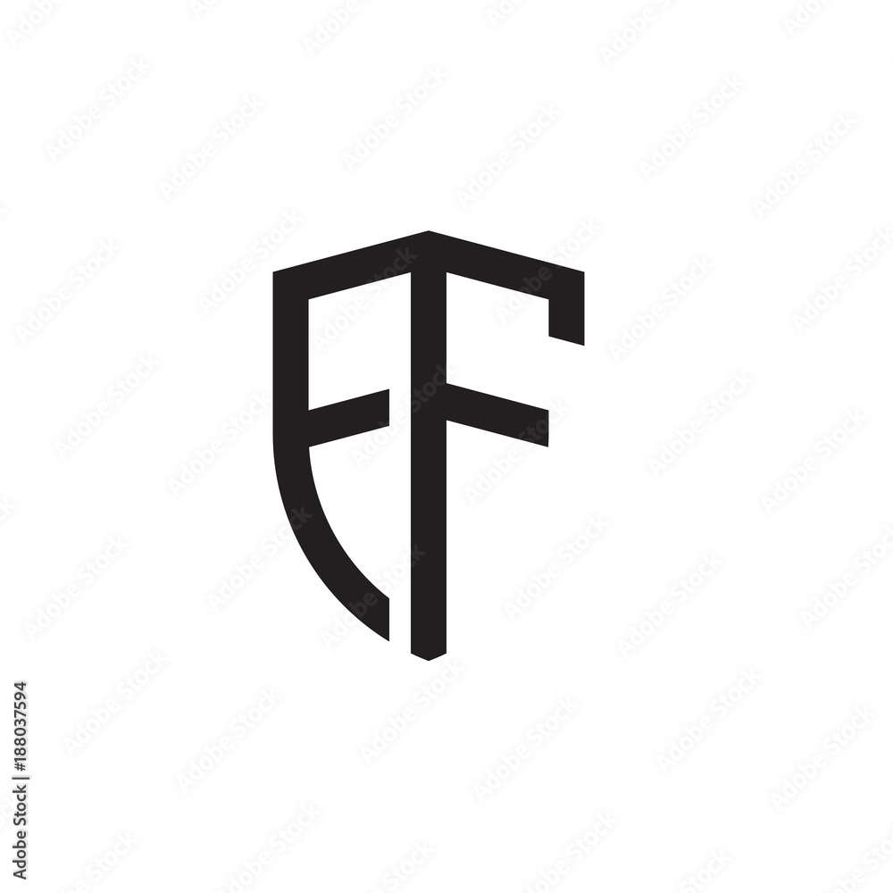 Initial letters shield shape logo Initial letters shield shape logo