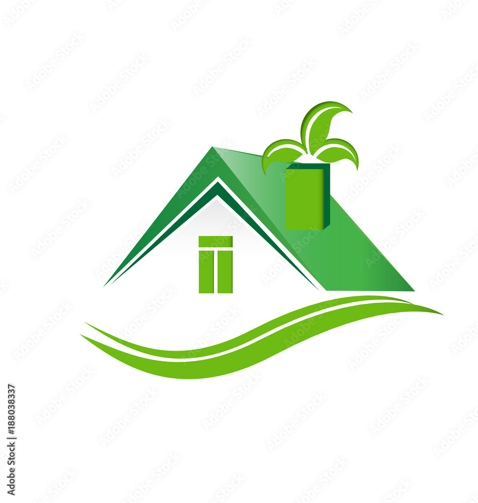 Eco-friendly real estate houses vector Eco-friendly real estate houses vector