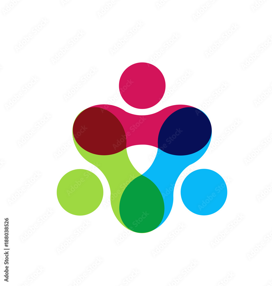 Teamwork nano working people icon vector Teamwork nano working people icon vector