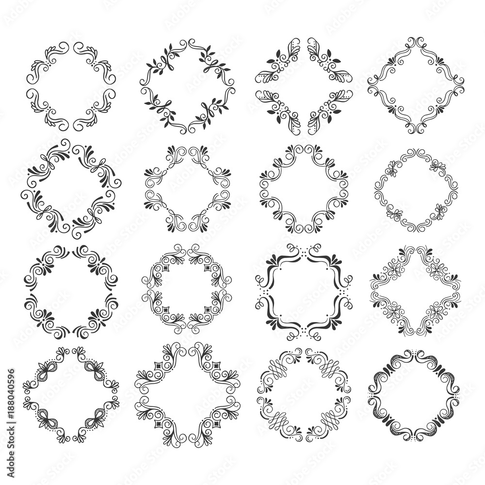 Decorative floral frames Decorative floral frames