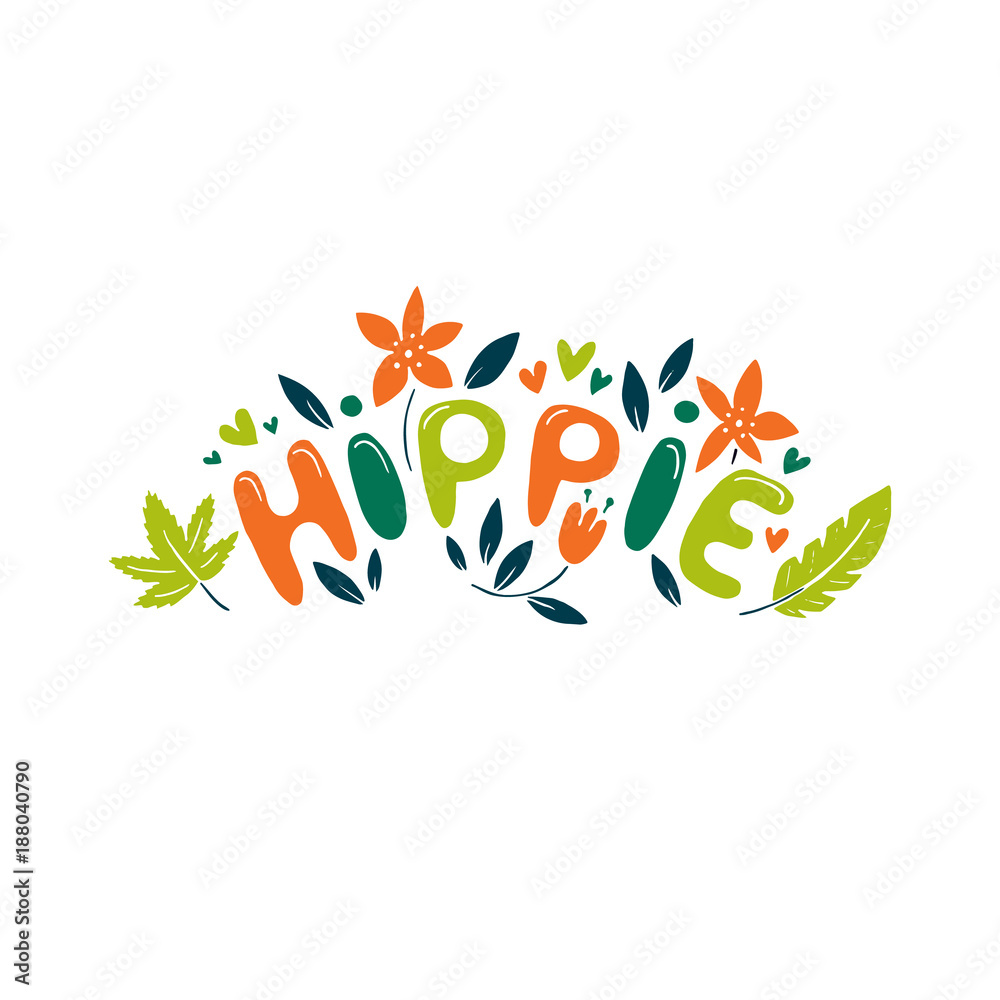 Hippie vector illustration 