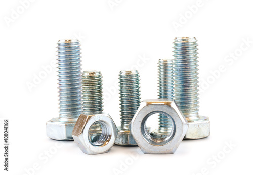 Bolts on white