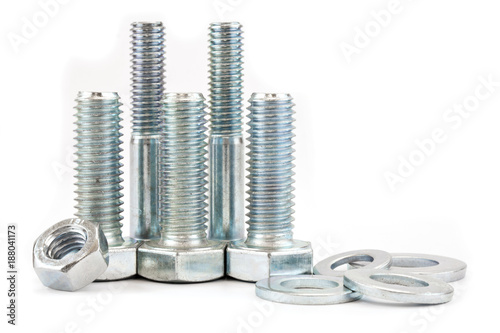 Bolts on white
