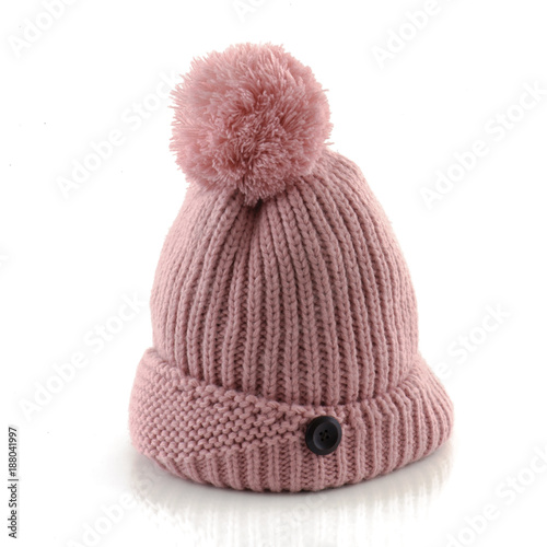 fashion knit hat isolated on white background