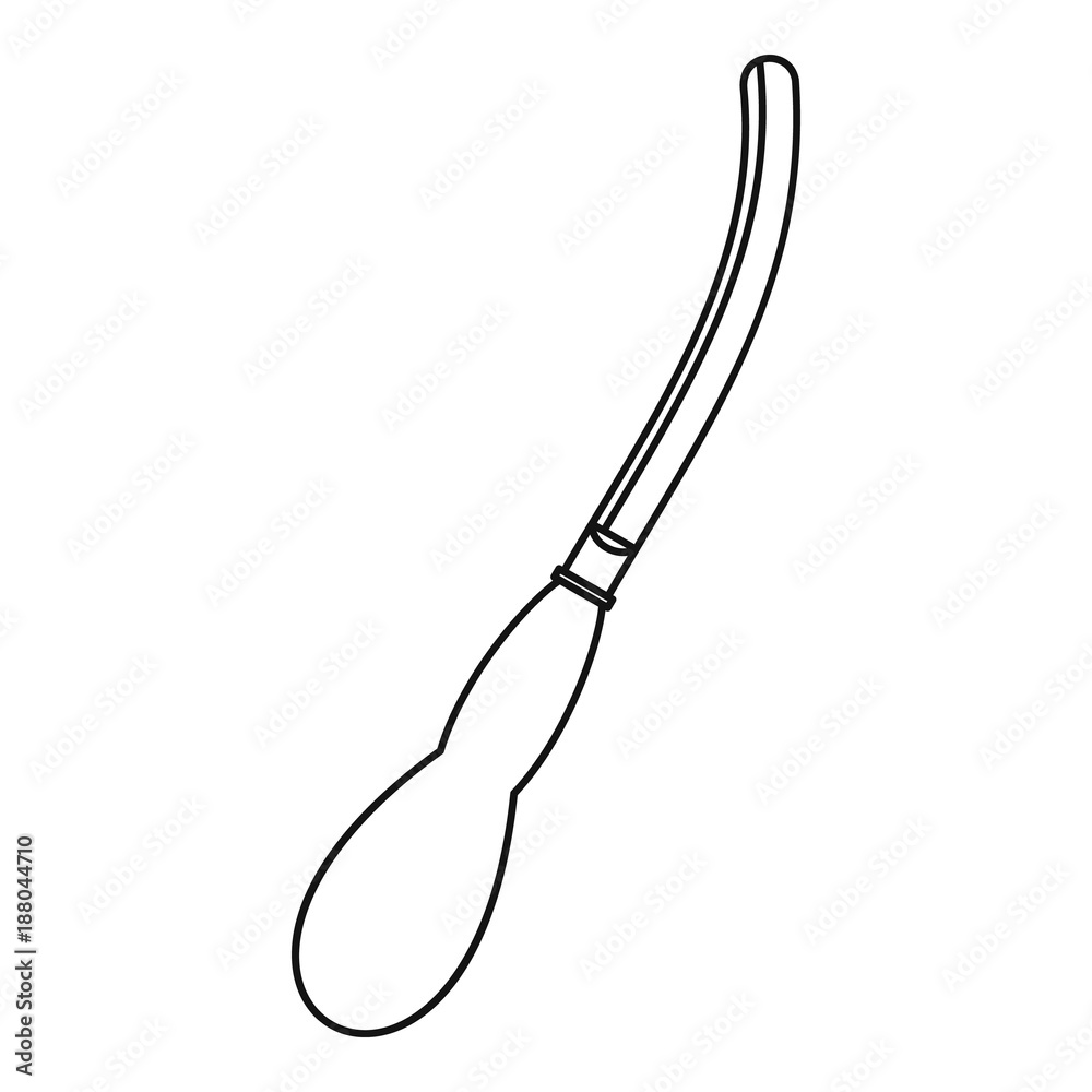 Fototapeta premium Dental suction tool icon, outline style