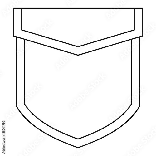 Valve pocket icon, outline style