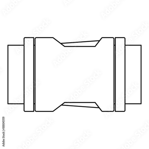 Locked black plastic buckle on strap icon