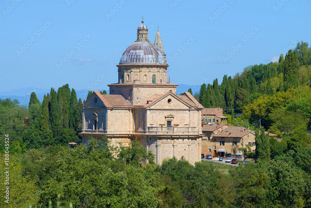 Church of the Madonna di San Biagio in the vicinity of Montepulciano. Italy