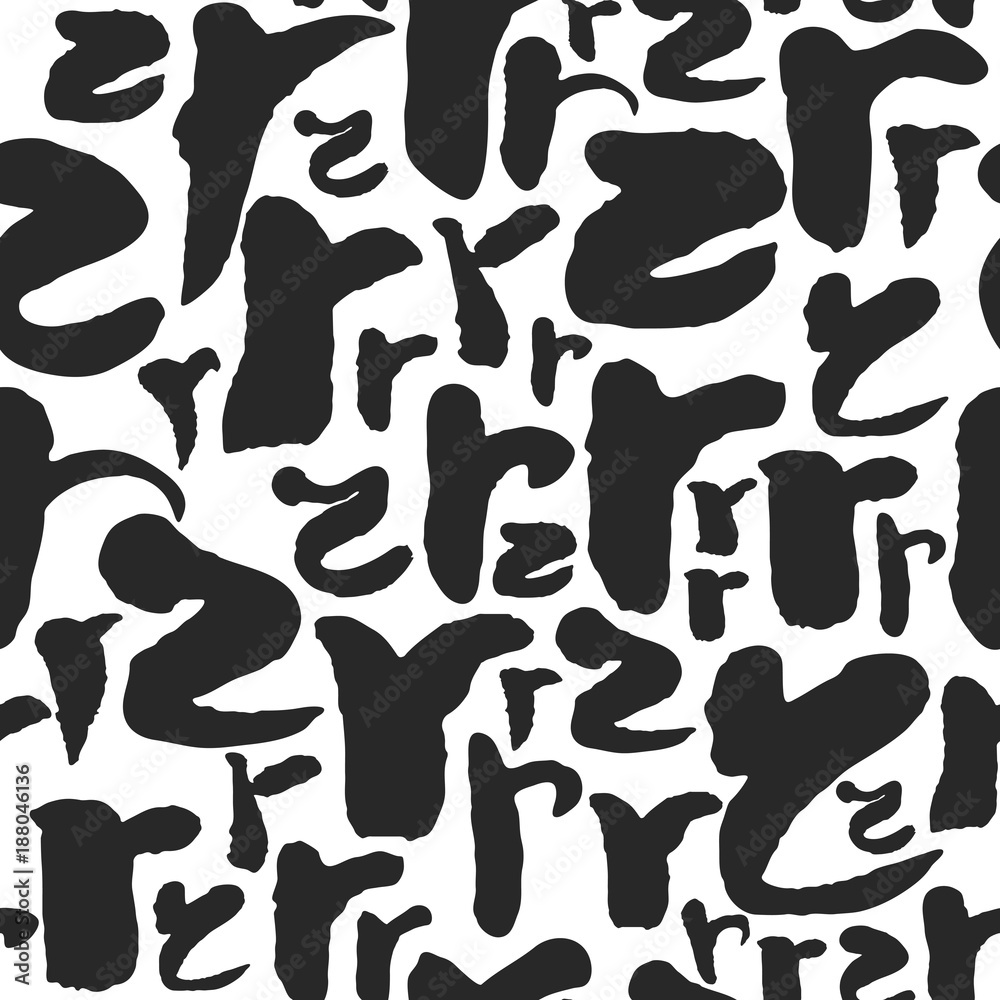 Vector Seamless Pattern with Calligraphy Letters R Vector Seamless Pattern with Calligraphy Letters R