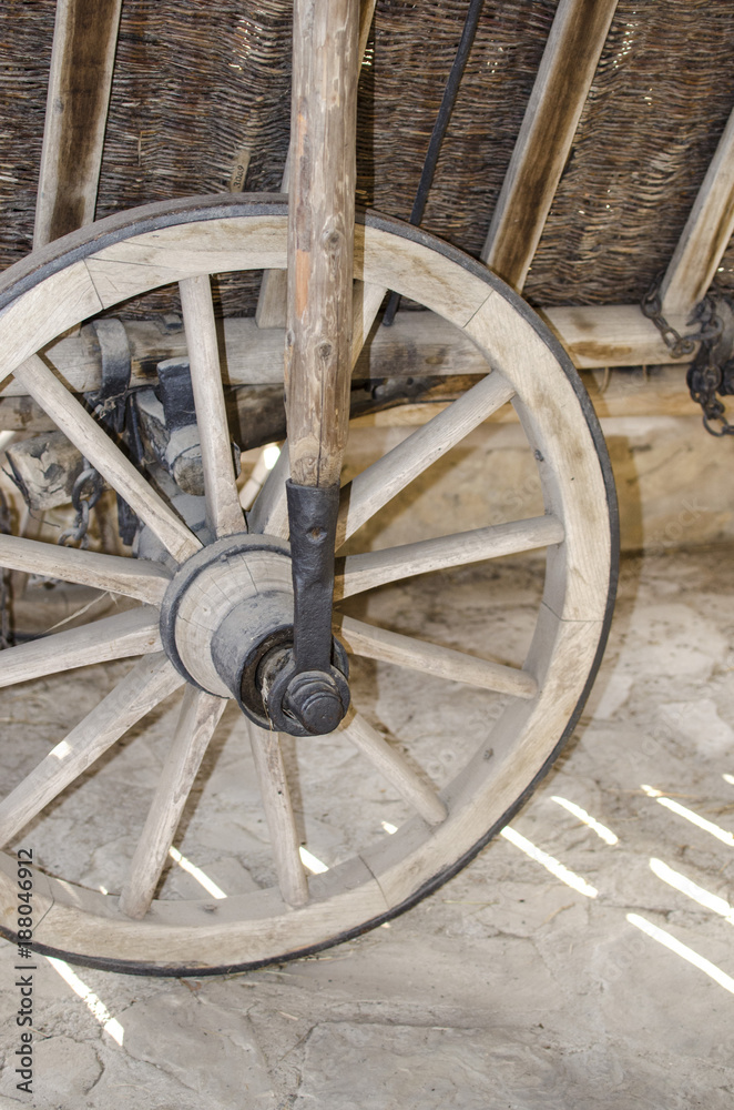 Old repair shop in log cabin