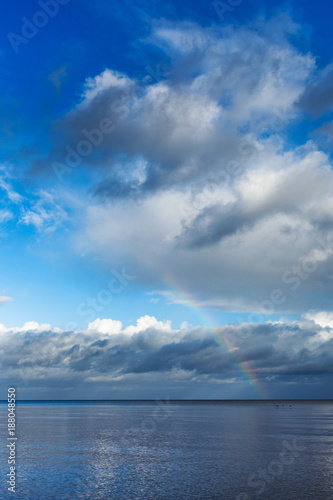 Rainbow over Baltic sea.