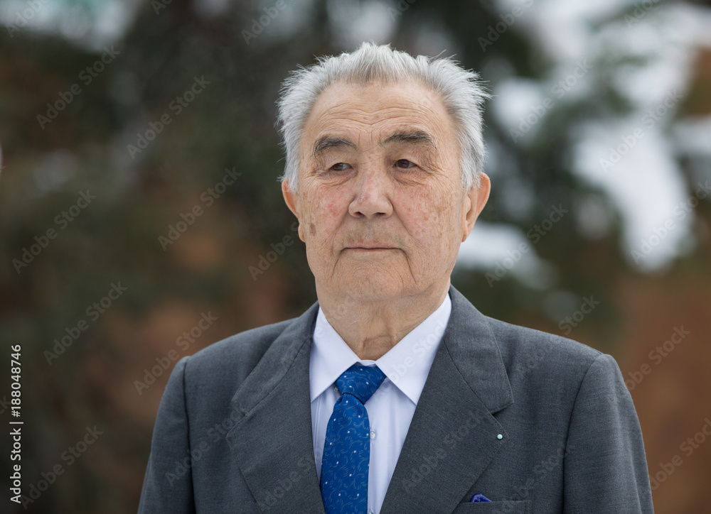 portrait of a pensioner, old man portrait of a pensioner, old man