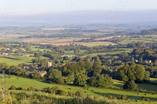 The village of Askerswell nestled in a Dorset valley, near Bridport, Dorset, England, UK.