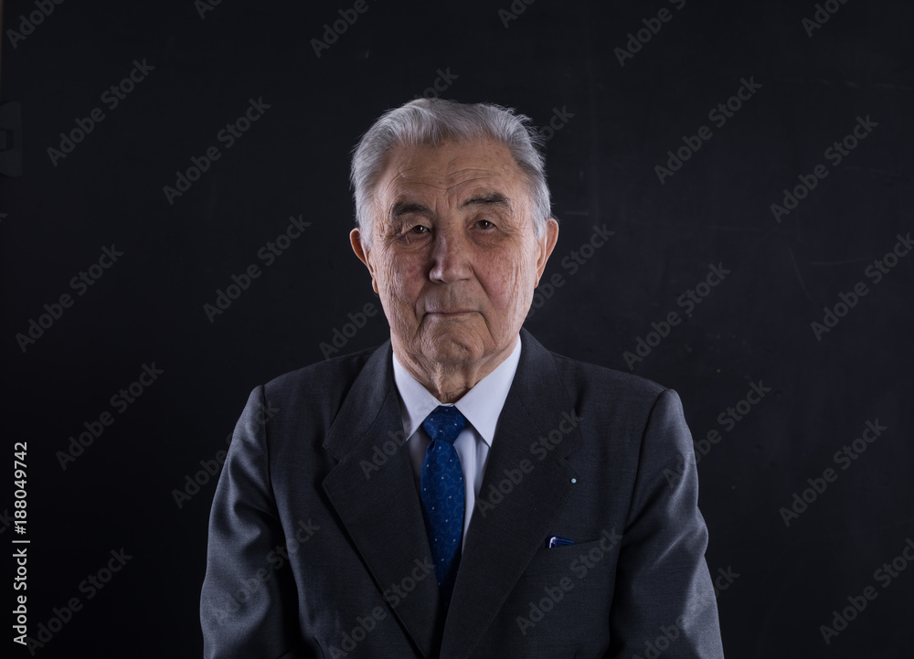 portrait of a pensioner, old man, close-up portrait of a pensioner, old man, close-up