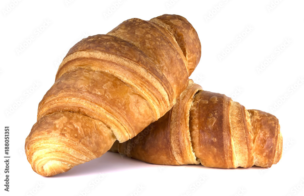 Delicious croissants on white background Delicious croissants on white background