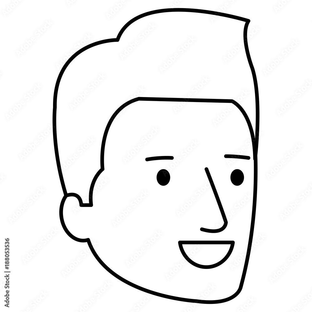 young man head avatar character young man head avatar character